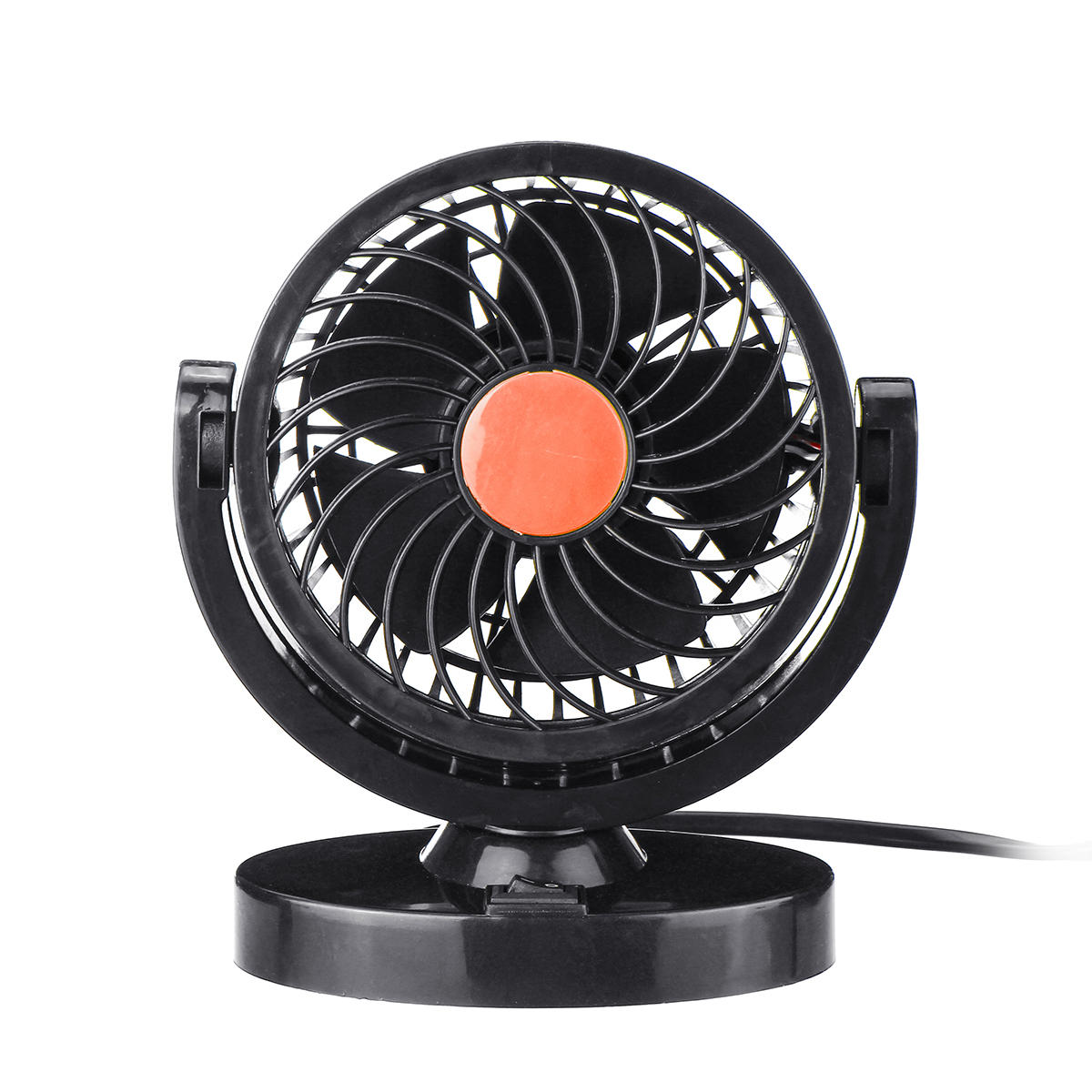 DC 12V/24V 360? All-Round Mini Auto Air Cooling Fan Adjustable Low Noise
