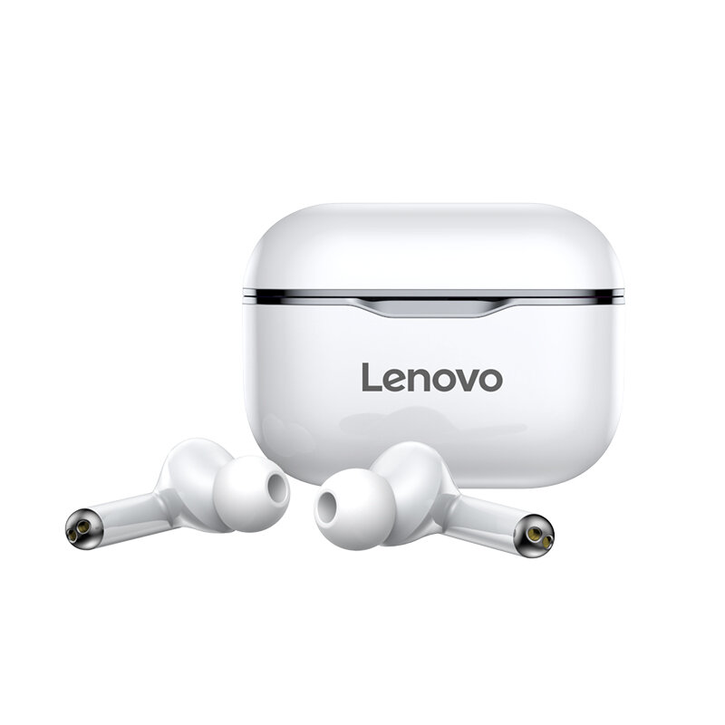 NEW Lenovo LP1 TWS bluetoothイヤフォンIPX4防水スポーツヘッドセットノイズキャンセリングHIFI低音ヘッドフォンマイク付きType-C充電