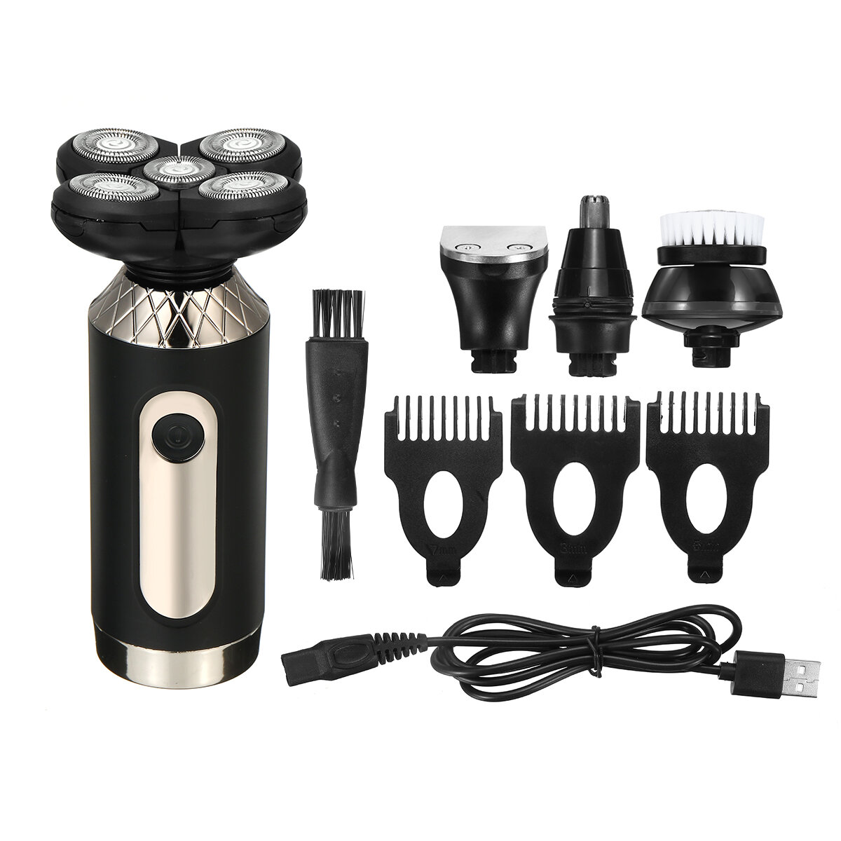 

9-in-1 Multifunctional Electric Shaver IPX7 Waterproof Razor Rechargeable Men's Cleaner Hair Nose Trimmer