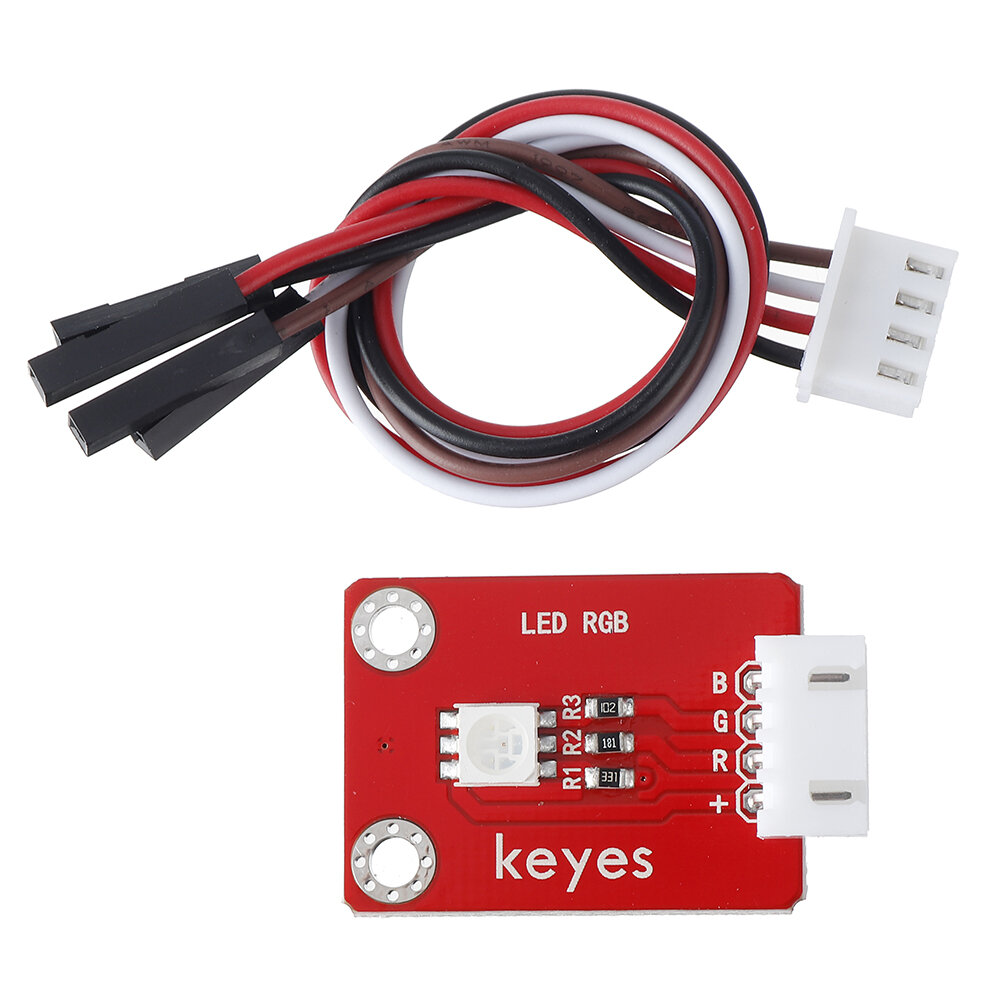 Keyes Brick Waarschuwingslampje LED RGB-module (padgat) Anti-reverse stekker Wit Terminal Digitaal s