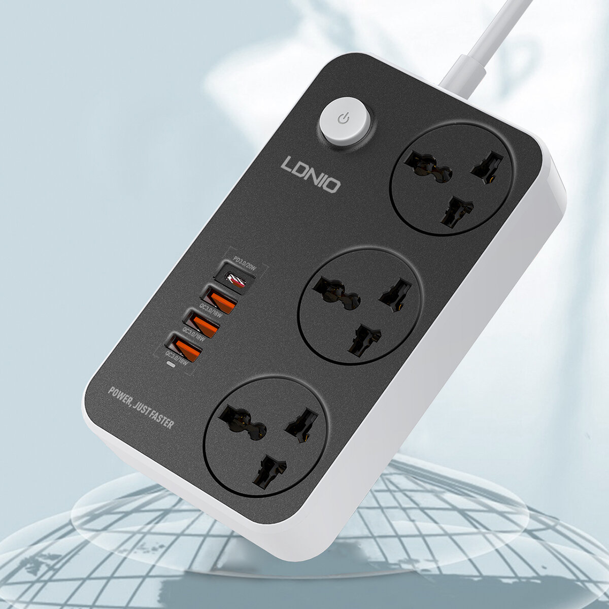 best price,ldnio,2500w,power,strip,socket,38w,usb,pd,charger,discount