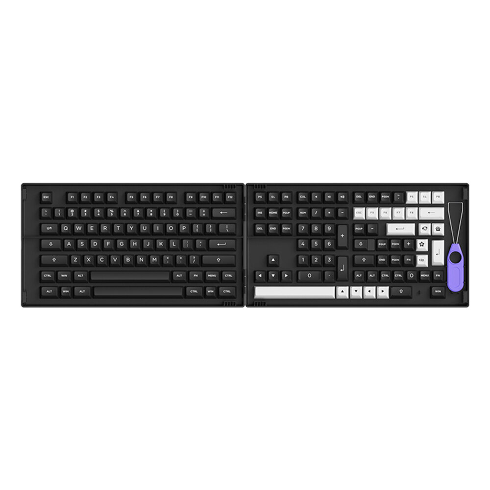 

AKKO 158 Keys White On Black Keycap Set ASA Profile PBT Double Shot Keycaps for Customized Mechanical Keyboards