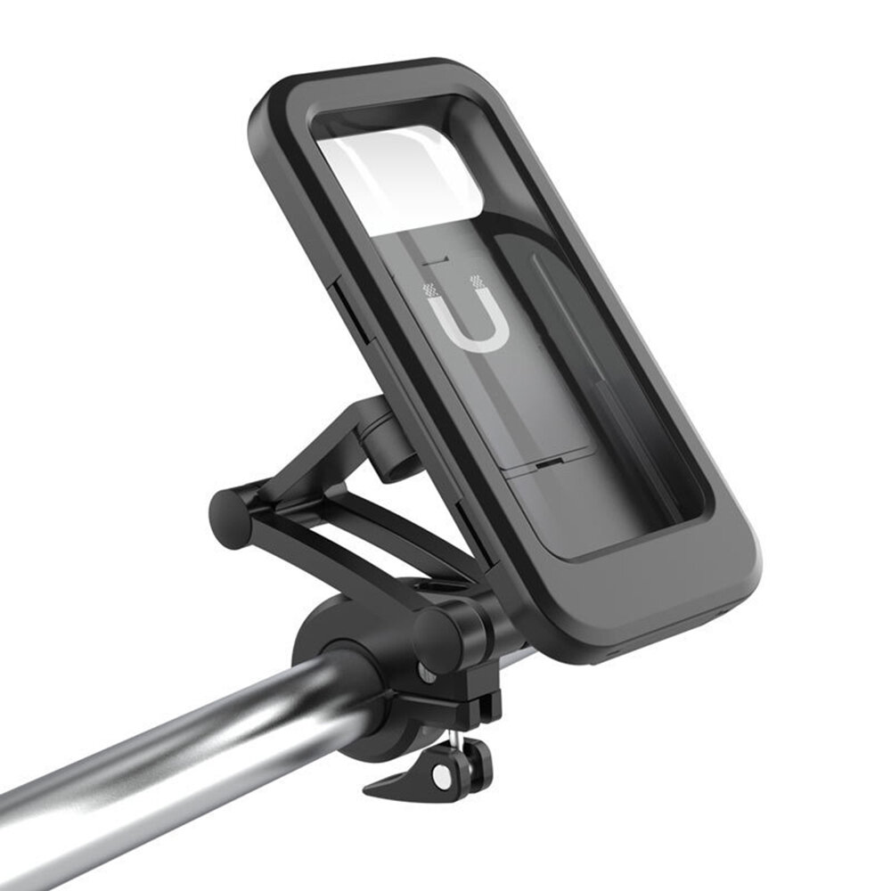 Adjustable Bicycle Motorcycle Phone Holder Foldable Waterproof Magnetic Attraction Bike Handlebar Ph