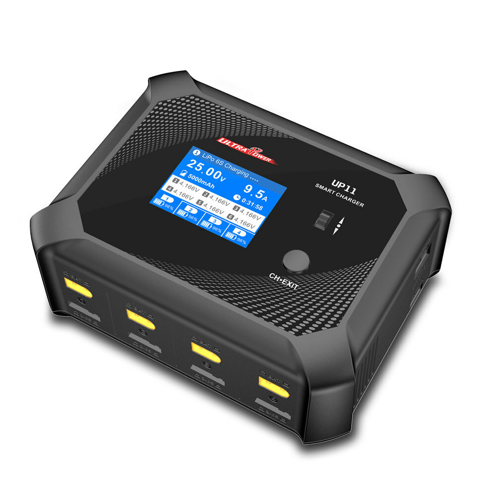 

ULTRA POWER UP11 100-240V AC 240W DC 600W 12A 4 Ports LCD Battery Balance Charger Discharger Built-in Multiple Language