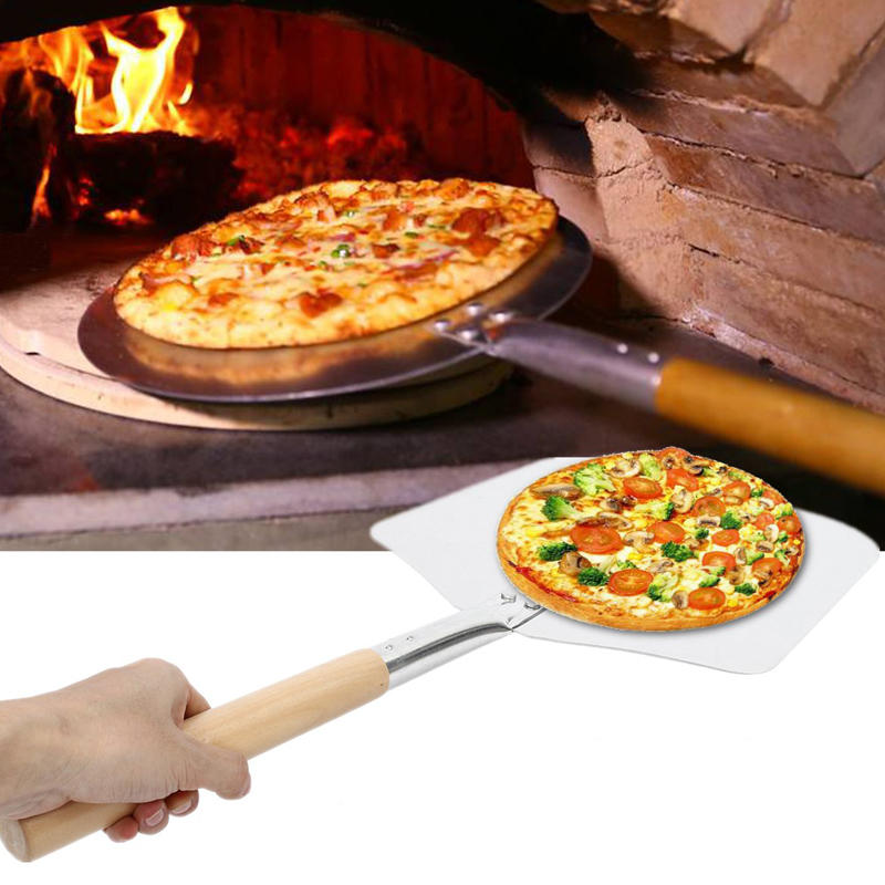 Aluminium Pizza Spatula Peel Shovel Cake Lifter Plate Holder BBQ Grill Oven Stove Baking Tool