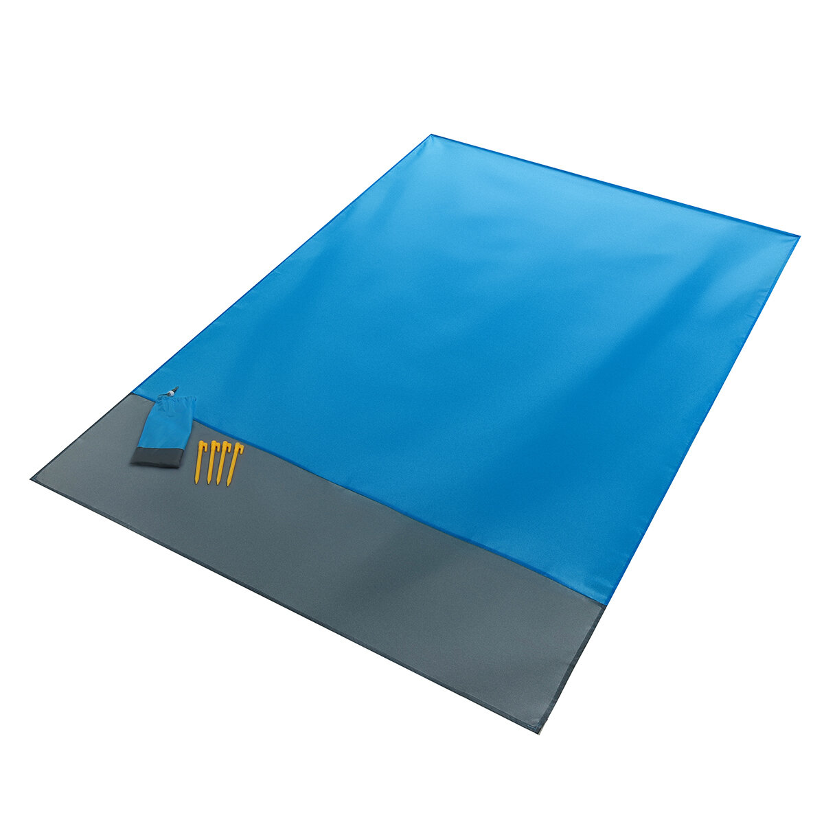 Tapis de plage pliable de 140x200 cm, imperméable pour pique-nique et camping en plein air en polyester.
