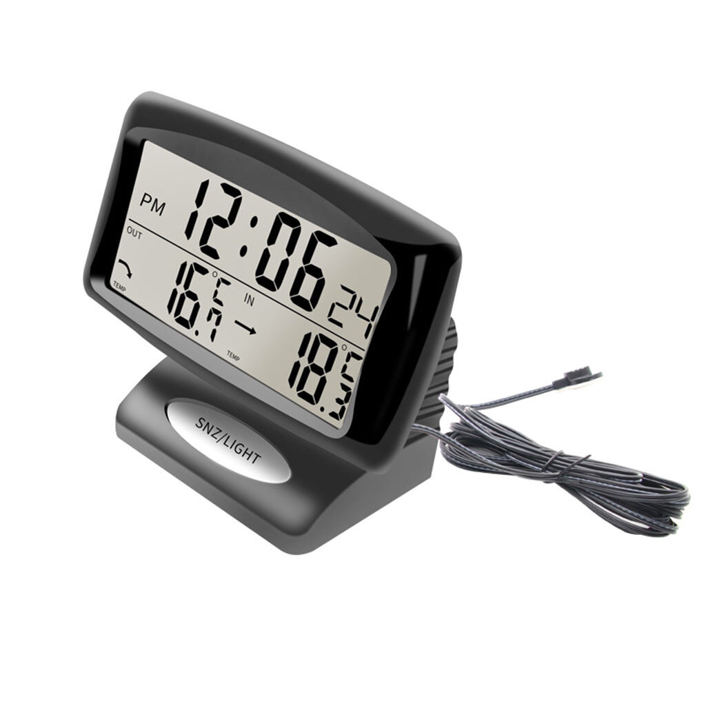 Portable 2 in 1 Car Auto Thermometer Clock Calendar LCD Display Screen with LCD digital display
