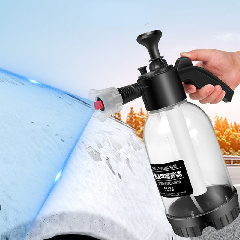 2L Hand Pump Foam Sprayer Snow Foam Gun Foam Nozzle Car Wash Spray Bottle Car Window Cleaning for Car Home Washing