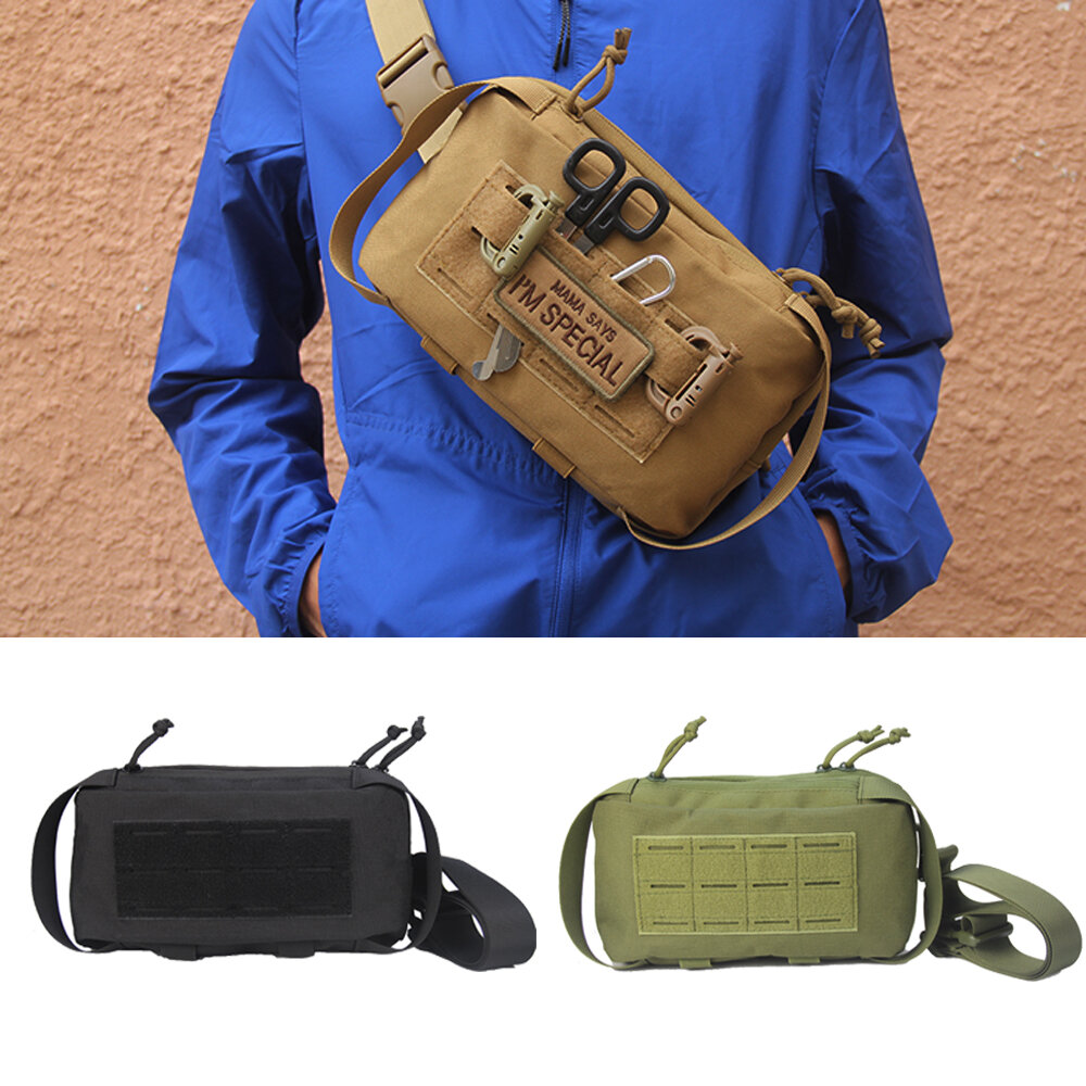 IPRee® Tactical Shoulder Bolsa Hombre Sling Crossbody Molle Bolsa cámping Viaje pesca militar Mochila
