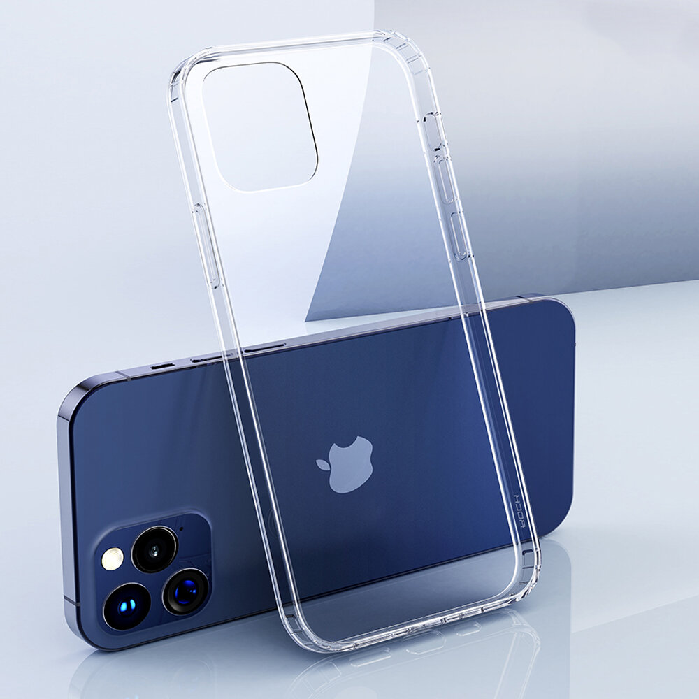 ROCK for iPhone 12 Pro Max / 12 / 12 Mini / 12 Pro Case with Bumpers Transparent Anti-Fingerprint No