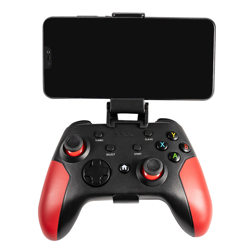 

Bakeey Смартфон игровой контроллер беспроводной bluetooth Геймпад джойстик для Android планшетный ПК TV BOX с кронштейно