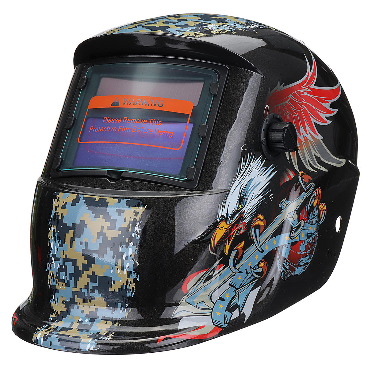 Solar Power Automatic Dimming Welding Helmet Welder Mask with Head Band