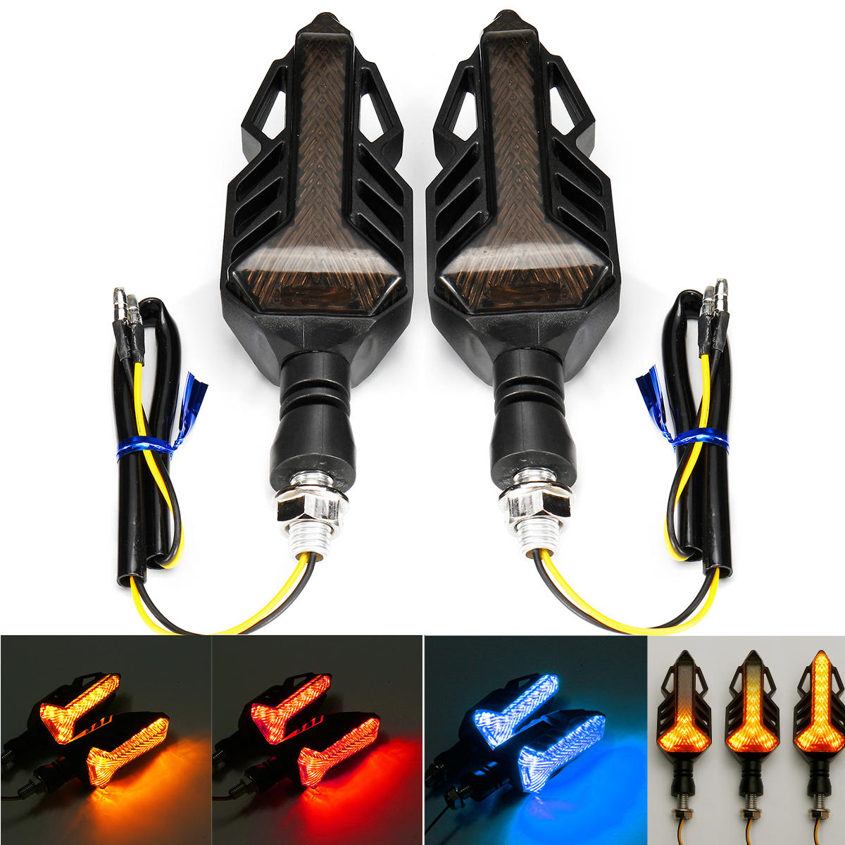 12V Motorcycle LED Sequential Flowing Water Running Lamp richtingaanwijzers