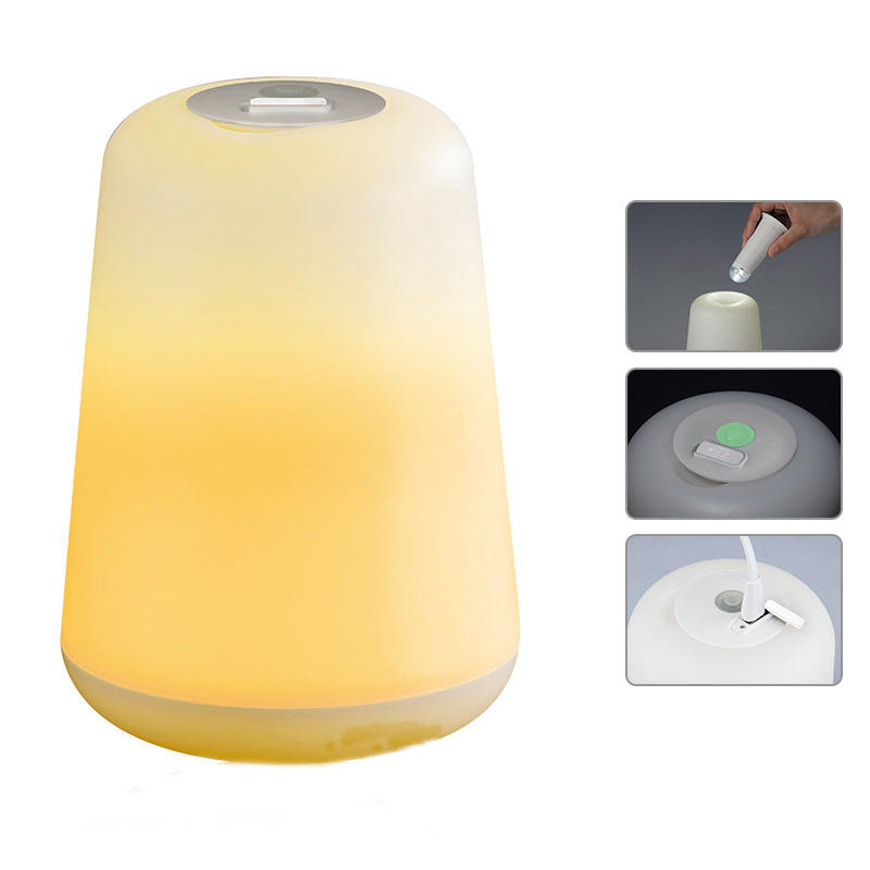 Linterna de mesa LED de plástico de 1 W y 60 lúmenes con dos modos para camping.