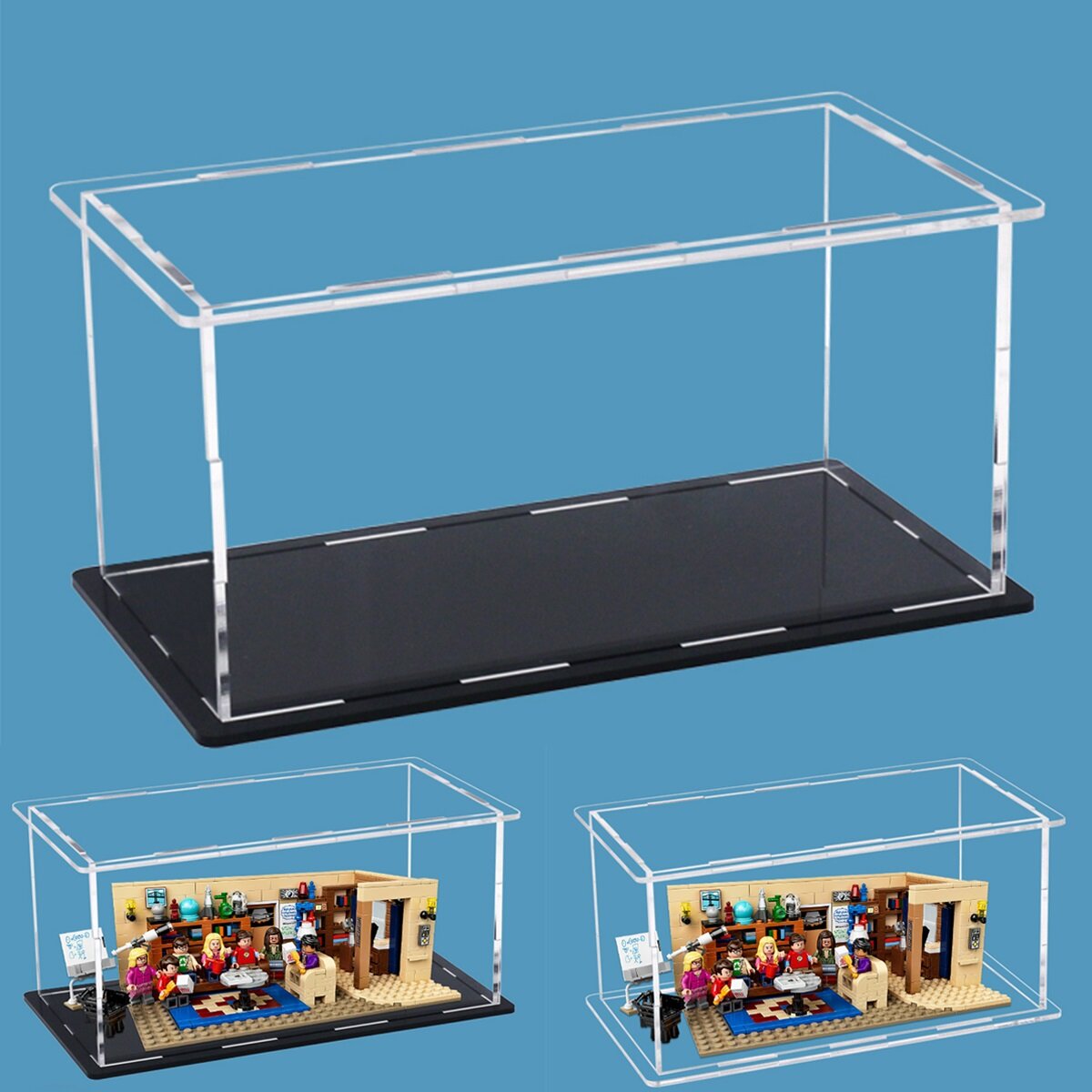 DIY Acrylic Display Case For LEGO 21302 The Big Bang Theory Bricks Toy