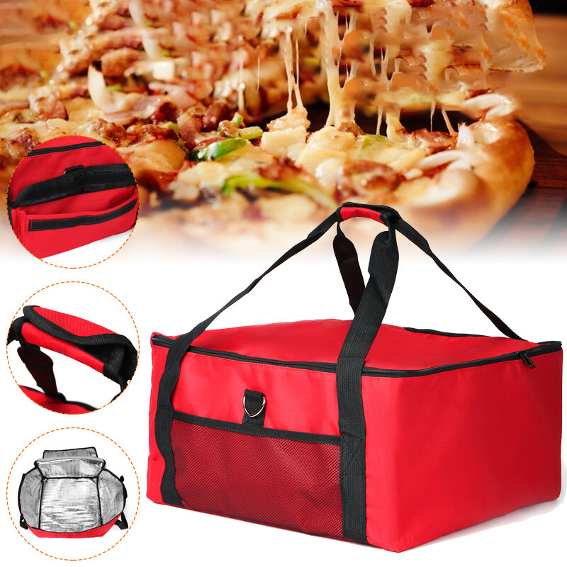 16 "-os ételszállítás szigetelt piknik táska elvihető pizza termikus meleg hideg táska kemping hordozható táska