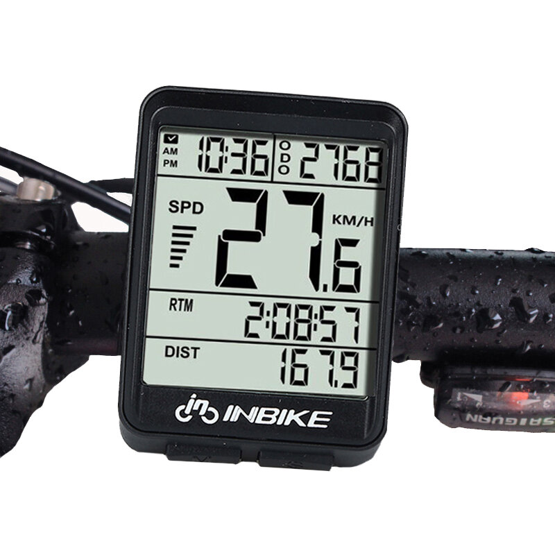 Waterproof Wireless LCD Bike Computer Speed Odometer Speedometer Cycle INBIKE 