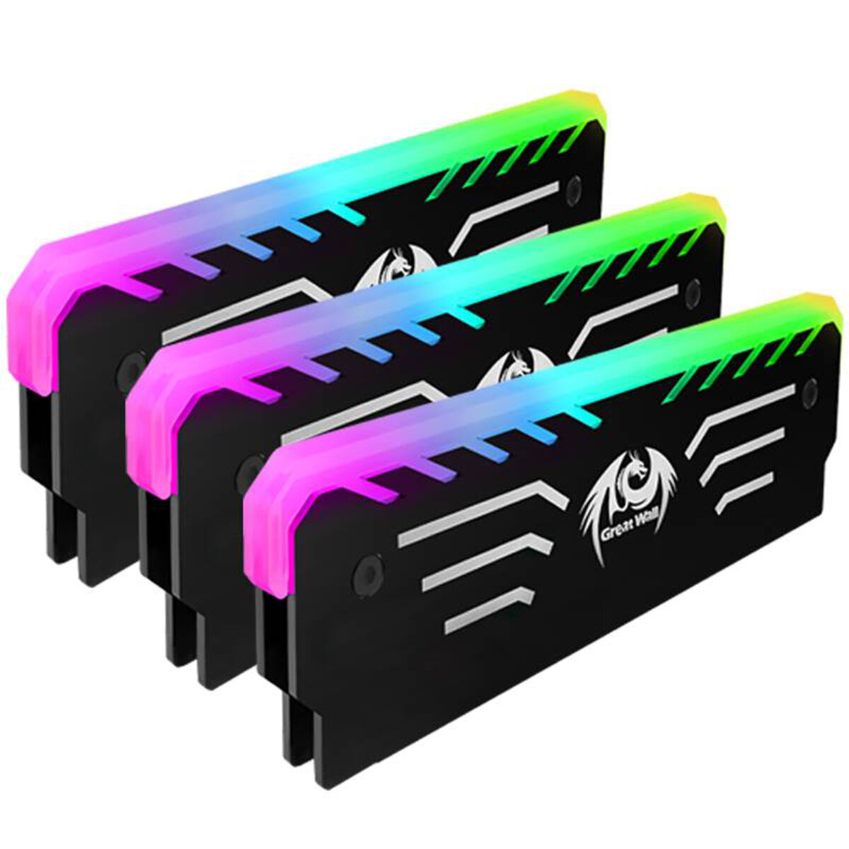 1ピース3ピンRAM RGBメモリベストLED 256色ライト効果アルミクーラーヒートシンク冷却DIY PCゲームDDR3 DDR4