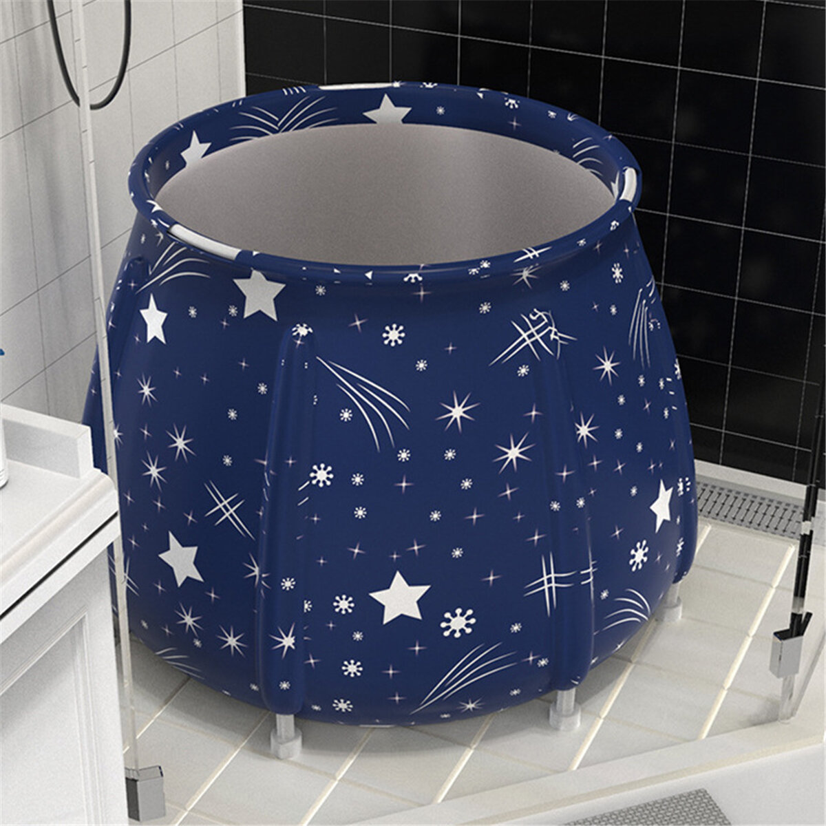 

70x65cm 6 Layers Thicken Portable Folding Bathtub Water Tub Indoor Outdoor Room Adult Spa Bath Bucket