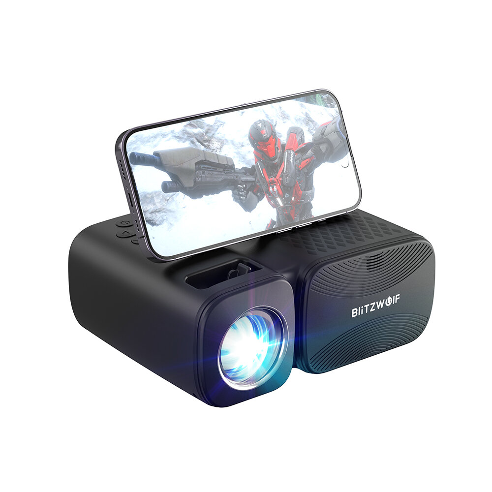 

BlitzWolf® BW-V3 Mini LED Projector 5G-WIFI Screen Mirroring Wireless 1080P Supported Bluetooth 5.0 250 ANSI Lumens Port