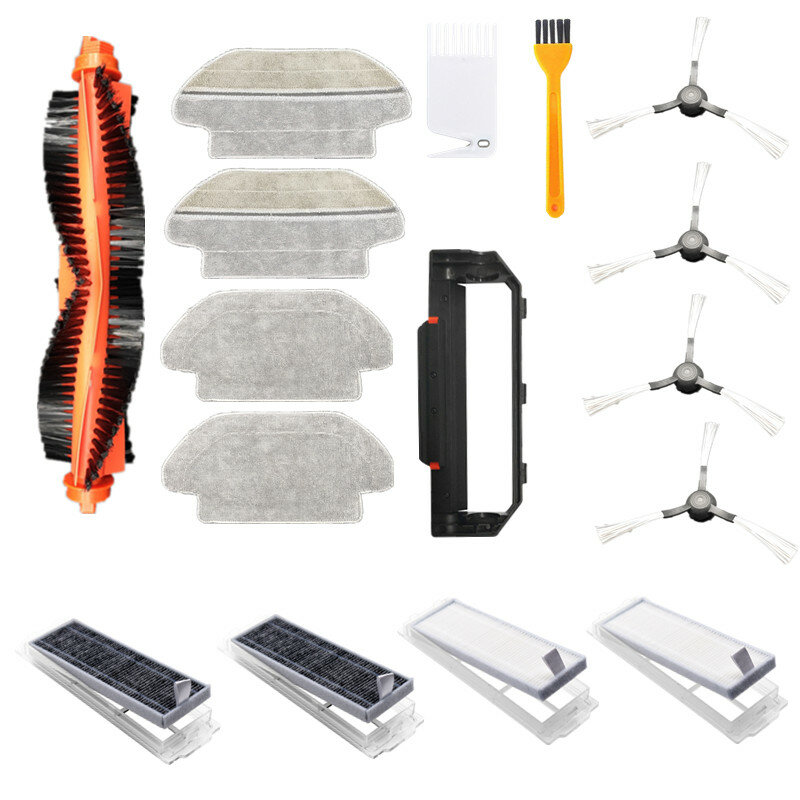 

16pcs Replacements for Mijia STYTJO2YM Viomi V2 V2 Pro V3 Vacuum Cleaner Parts Main Brushe*1 Main Brush Cover*1 Side Bru