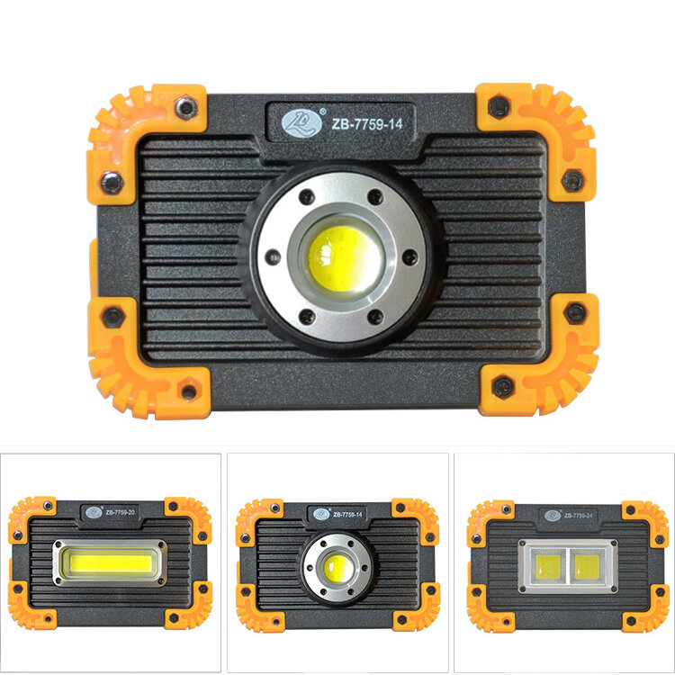 Bikight® 3 modes 350LM étanche COB LED projecteur USB charge extérieure lampe de travail portable camping projecteur portable