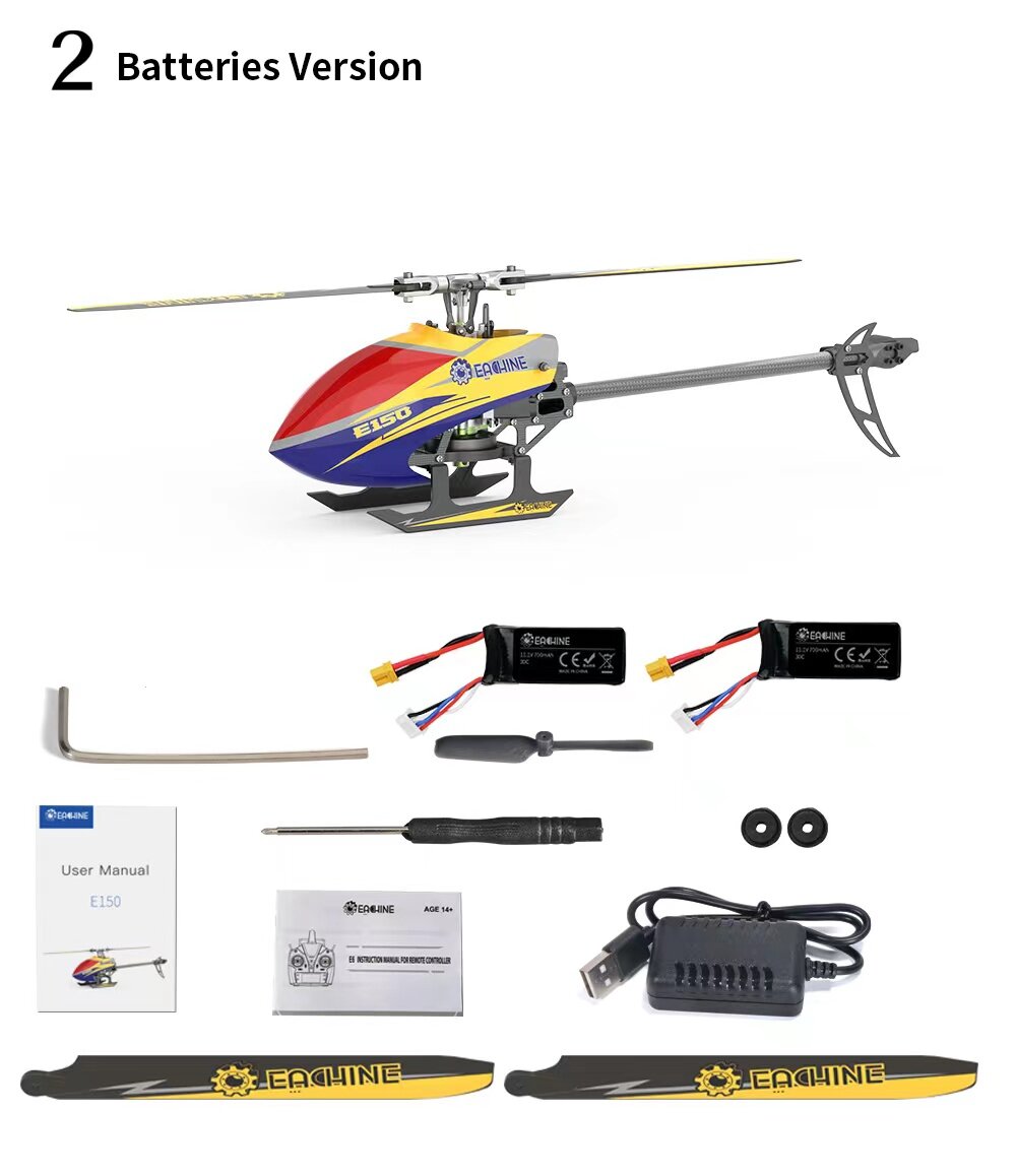 best price,eachine,e150,3d6g,brushless,rc,helicopter,bnf,with,2,batteries,coupon,price,discount