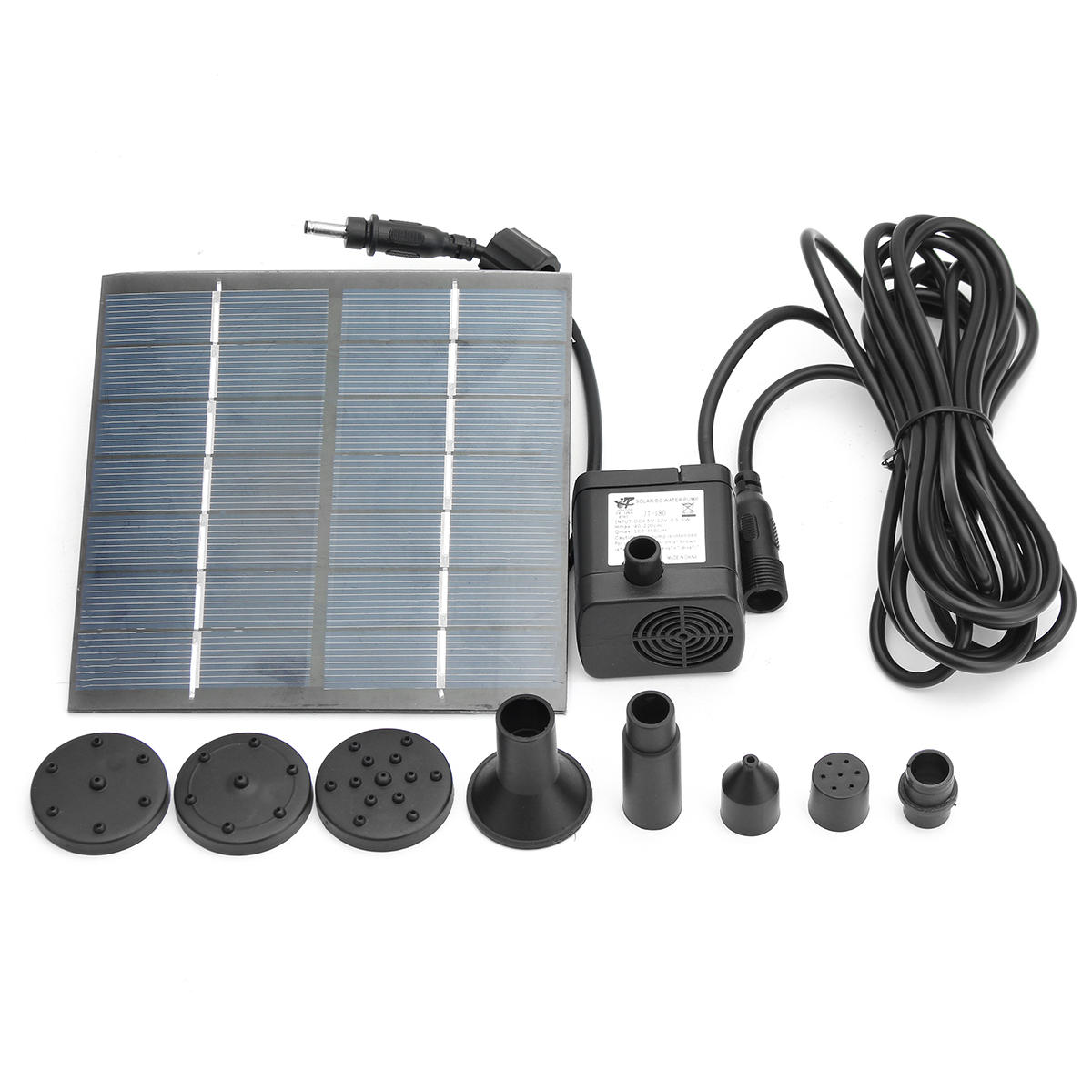 

JT-180 1.4W 7V Solar Panel Power Fountain Pump Outdoor Garden Pond Pool Submersible Water Pump Kit