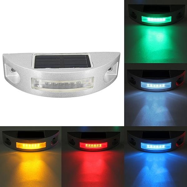 LED?High-Speed?Reflective?Spike?Zonne-aangedreven?Light Path Driveway Dock Ground Step Lamp IP68