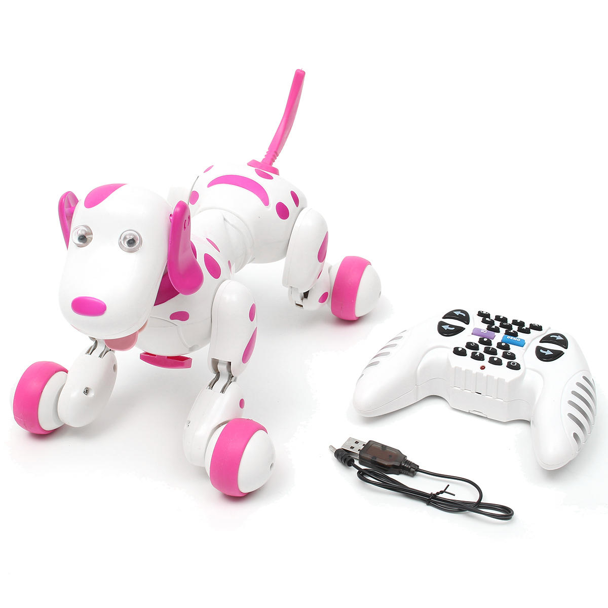 Pink 2 4g Rc Smart Dance Walking Remote Control Robot Dog
