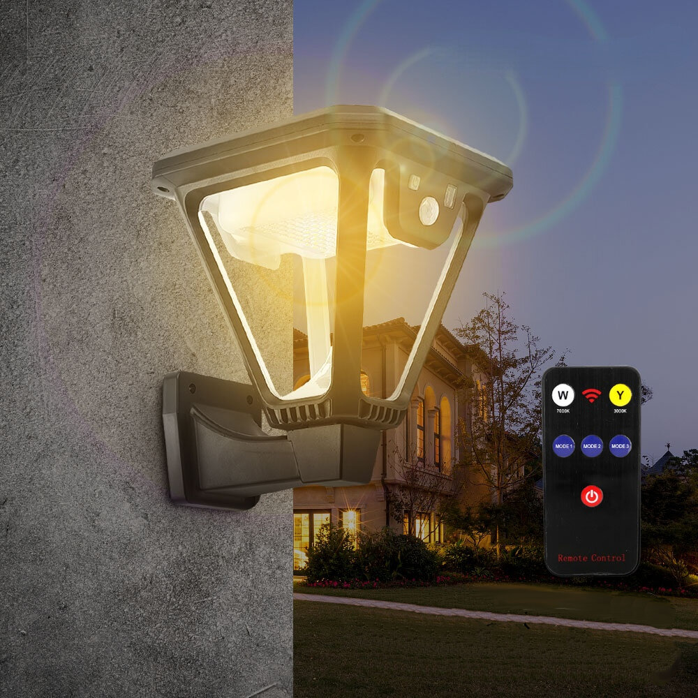 100LED Solar Lantern Outdoor Sensor Lawn Lights with USB Charging Solar Wall Lights 2 Color 360° Angle Solar Moiton