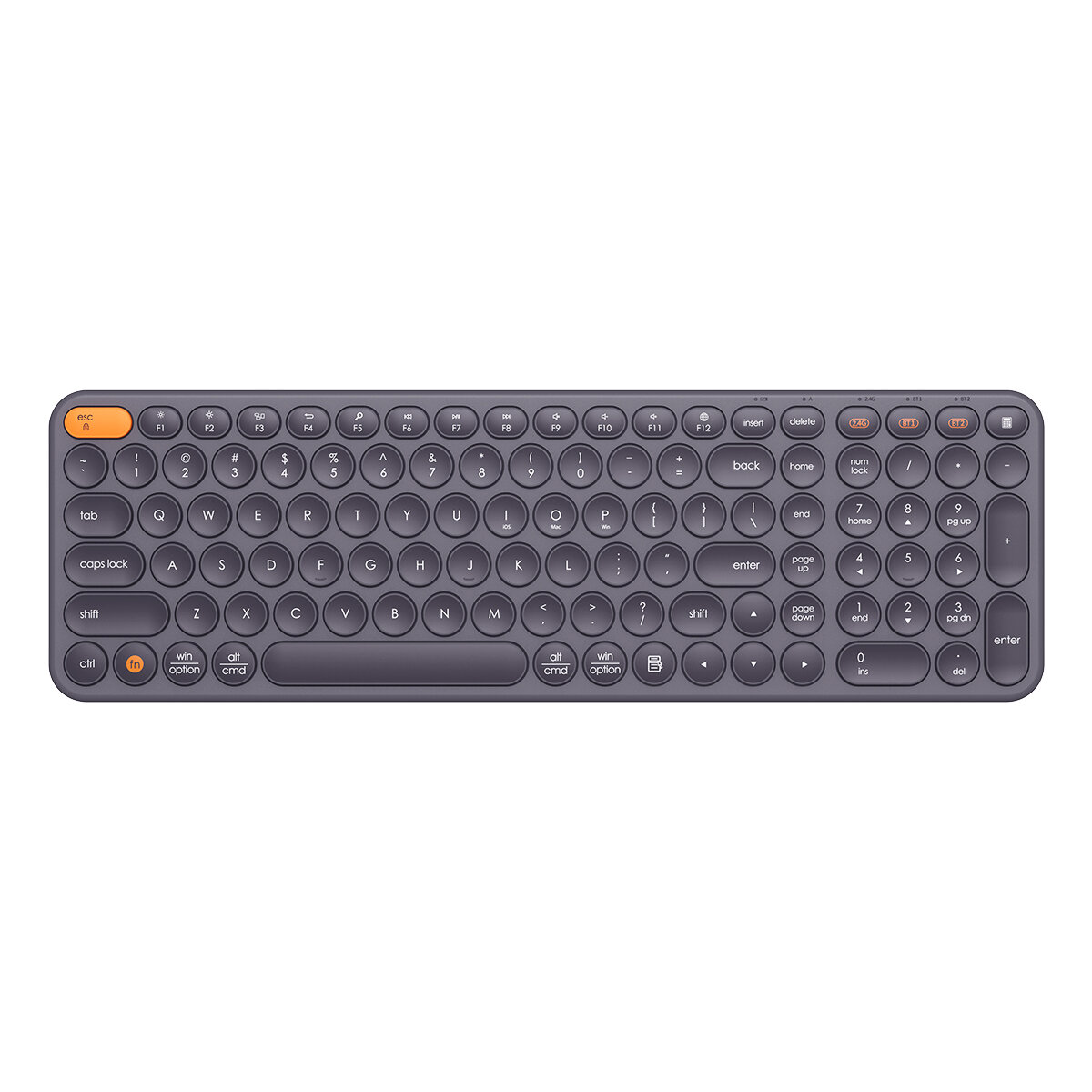 Baseus Bluetooth Wireless Computer Keyboard Multi-Connectionwith High Portability with 2.4GHz USB Nano Receiver Smooth S