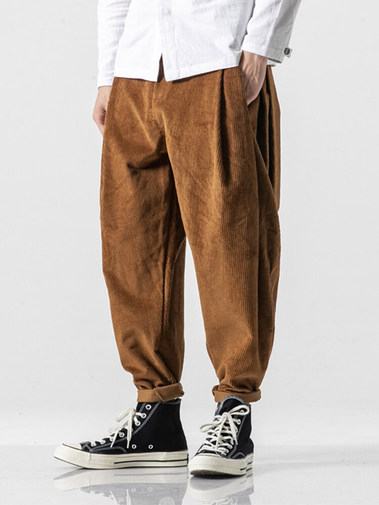 Men's New Fashion Casual Corduroy Harem Pants US27.99