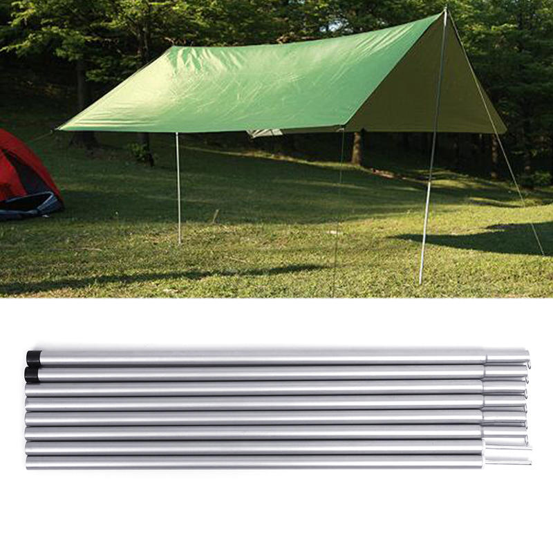 8 db sátoroszlop kempingbeállítható napellenző rúd univerzális sátorrudak sátratámogató sátratartozékok 