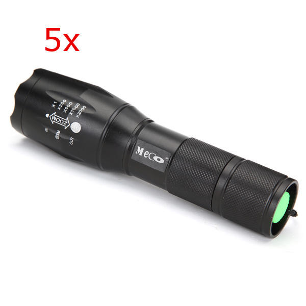 5st?Meco?XM-L2?2000LM?5-Modes?Zoomable LED-zaklamp 18650 / AAA