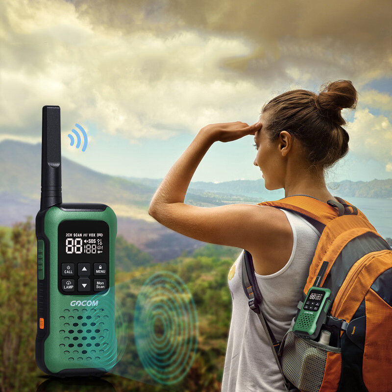 GOCOM G9 1Pair Handheld IP67 Waterproof Walkie Talkies 16 Channels 440-470 MHz Wireless Transmitter High Power Drop Resi