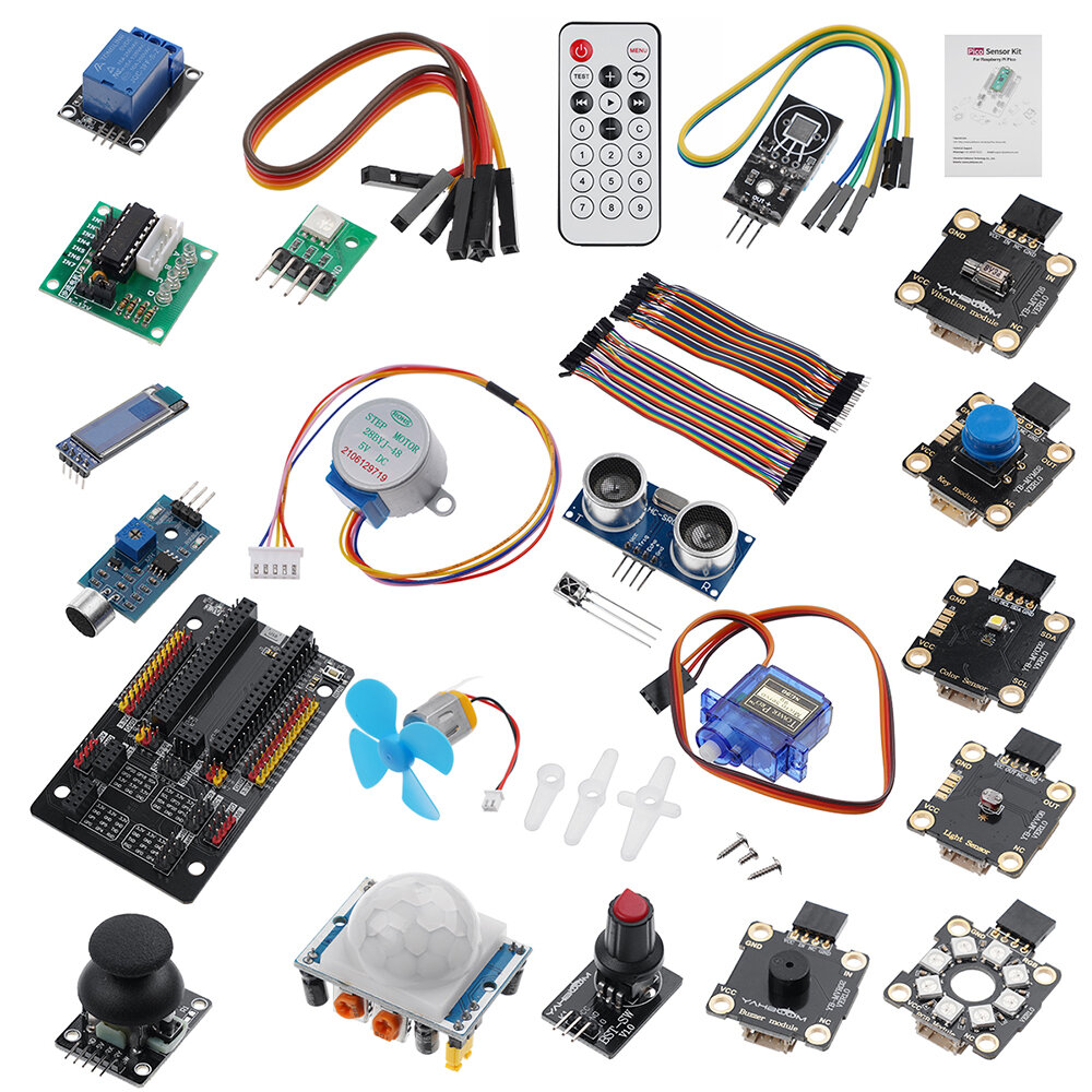 Yahboom Programmable Sensor Kit with 21 Electronic Modules for Raspberry Pi Pico Development Board