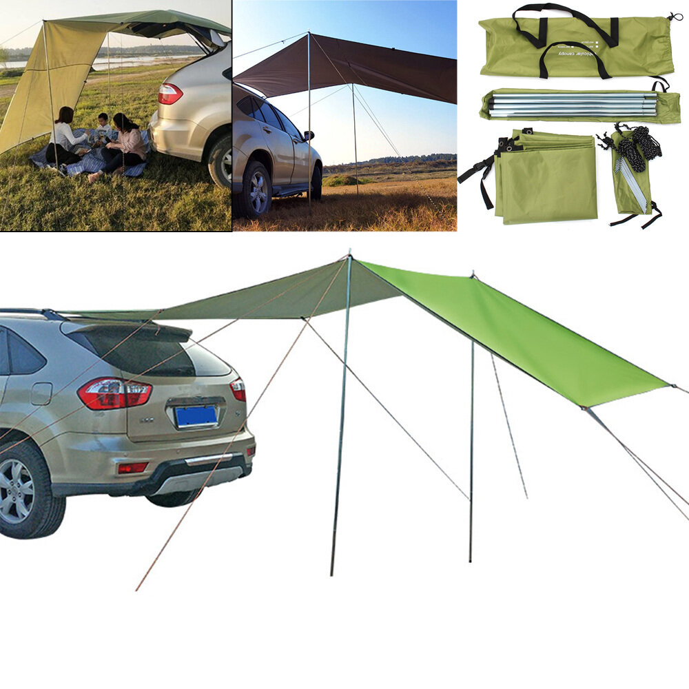 210d oxford cloth car side awning rooftop tent waterproof uv-proof sunshade canopy cover outdoor camping travel