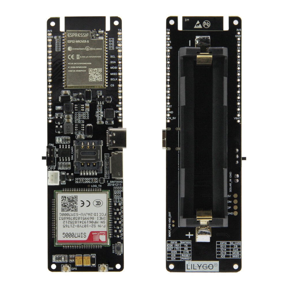 

LILYGO® TTGO T-SIM7000G ESP32 Wireless Communication Module Small Card Development Board