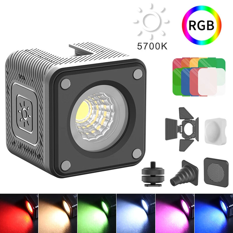 Ulanzi L2 Leuke Lite voor Gopro Mini RGB LED-videolamp 10m waterdichte IP68-videolamp met kleurfilte
