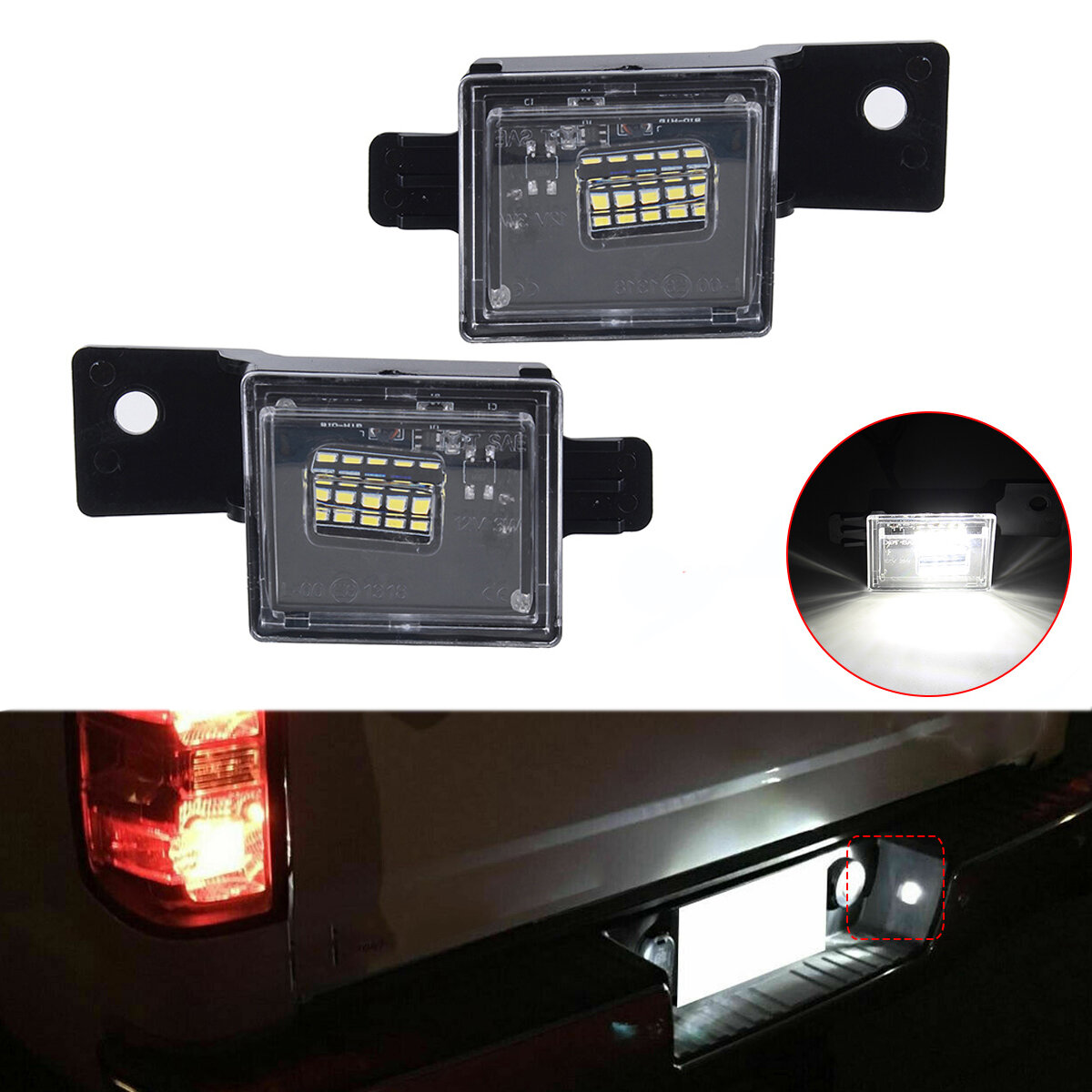 2 STUKS LED Kentekenverlichting Voor Chevy Silverado 2014-2018 GMC Sierra HELDERE SMD