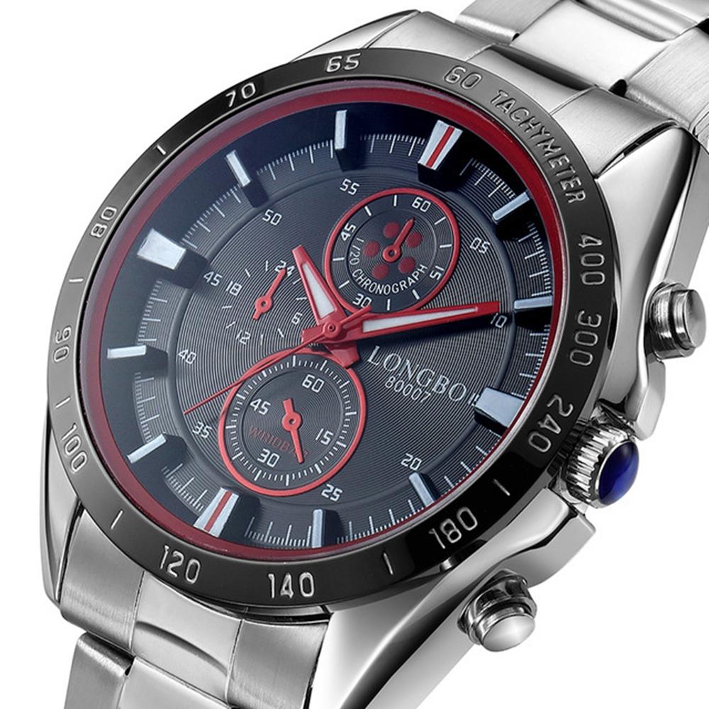 LONGBO 80007 Full Steel Business Style Men Quartz Watches