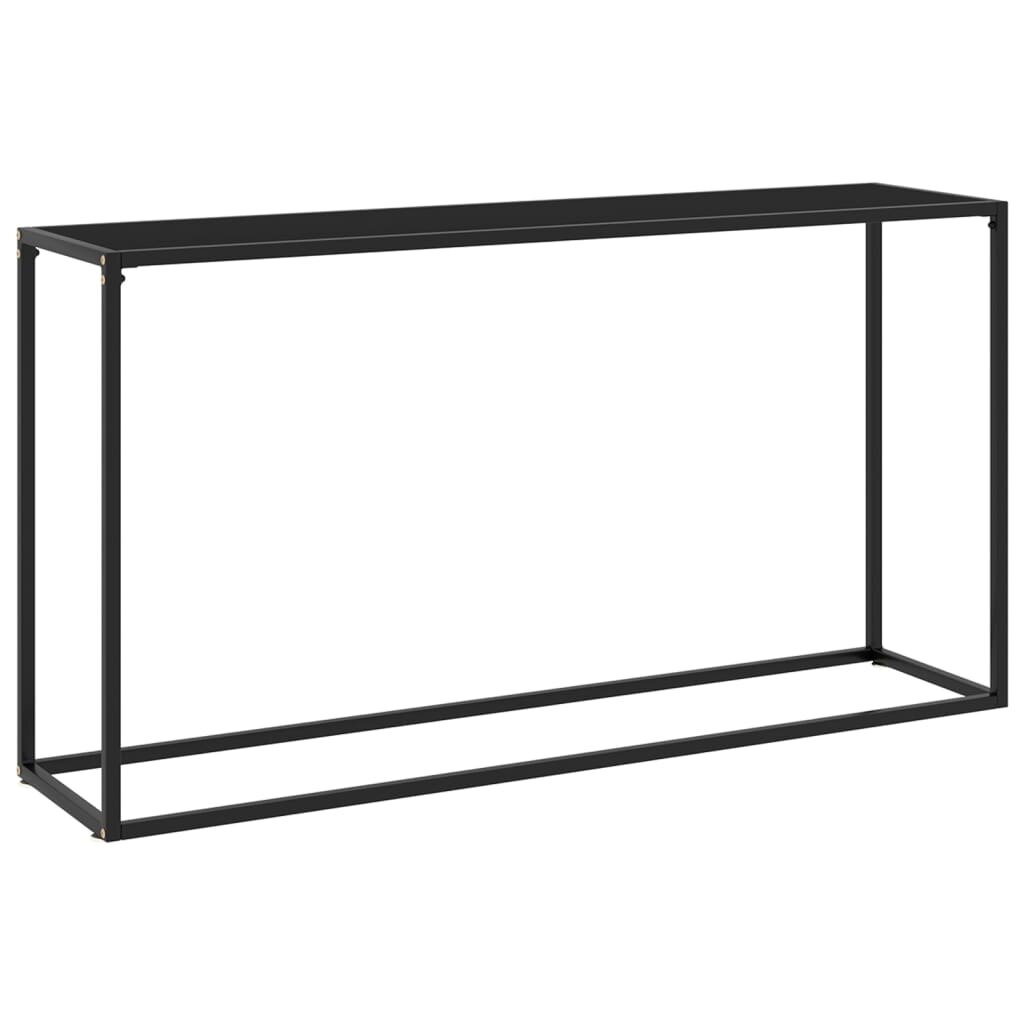 

Console Table Black 55.1"x13.8"x29.5" Tempered Glass