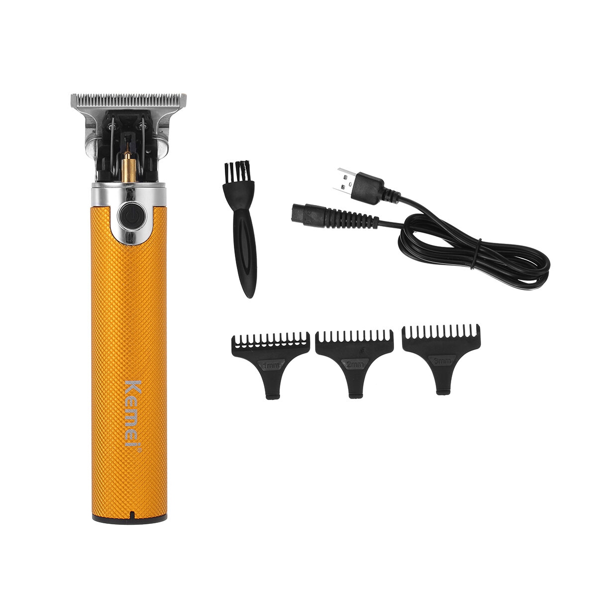 

Electric Hair Trimmer USB Rechargeable Portable Hair Clipper Haircut Machine W/ 3 Limit Combs