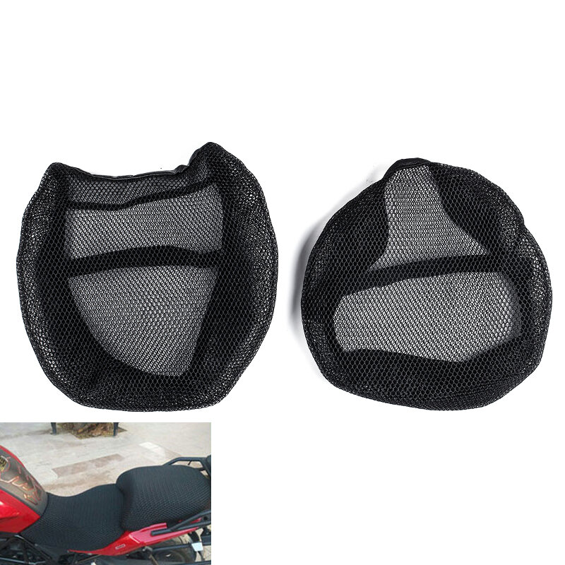 Motorcycle Black Front Rear Seat Net Covers Pad Guard Breathable For BMW R1200GS ADV 2006-2012/2013-