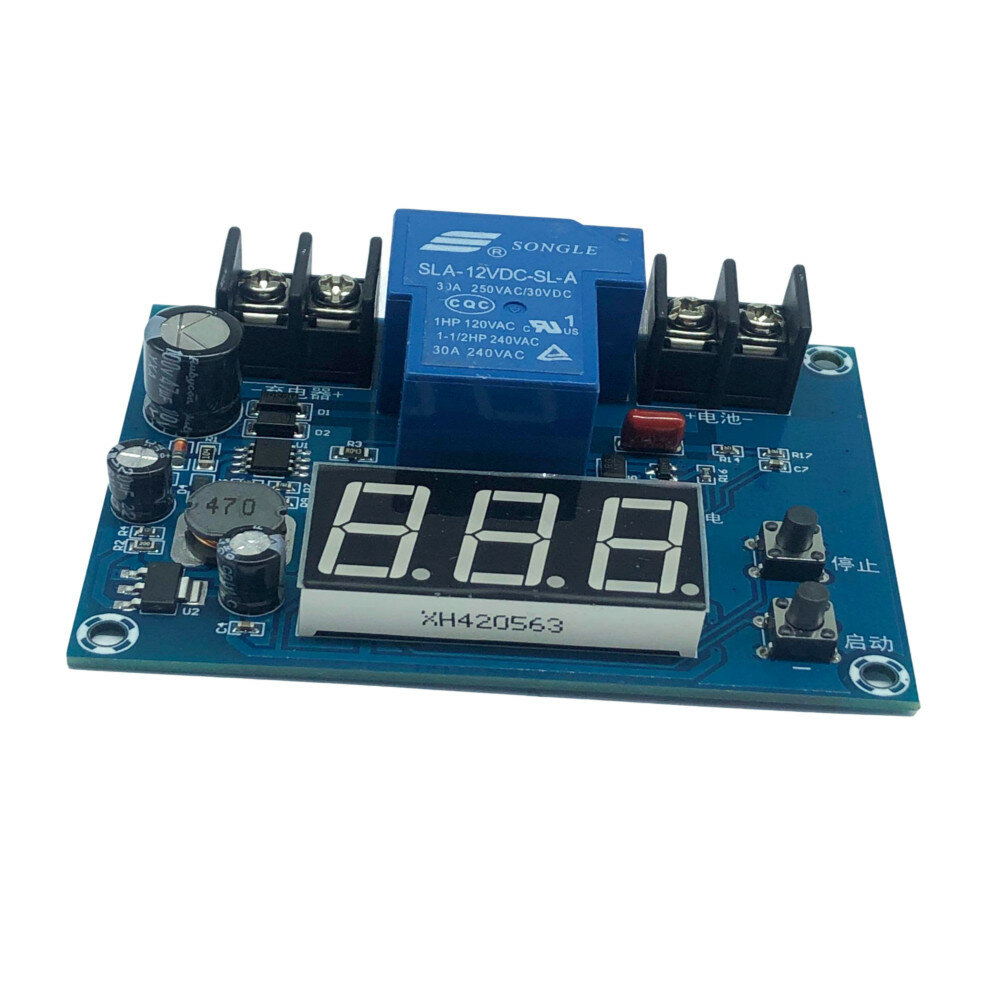 XH-M613 Battery Car Battery Overshoot Control Board 48V72V Anti-overcharge Digital Voltage Control Module