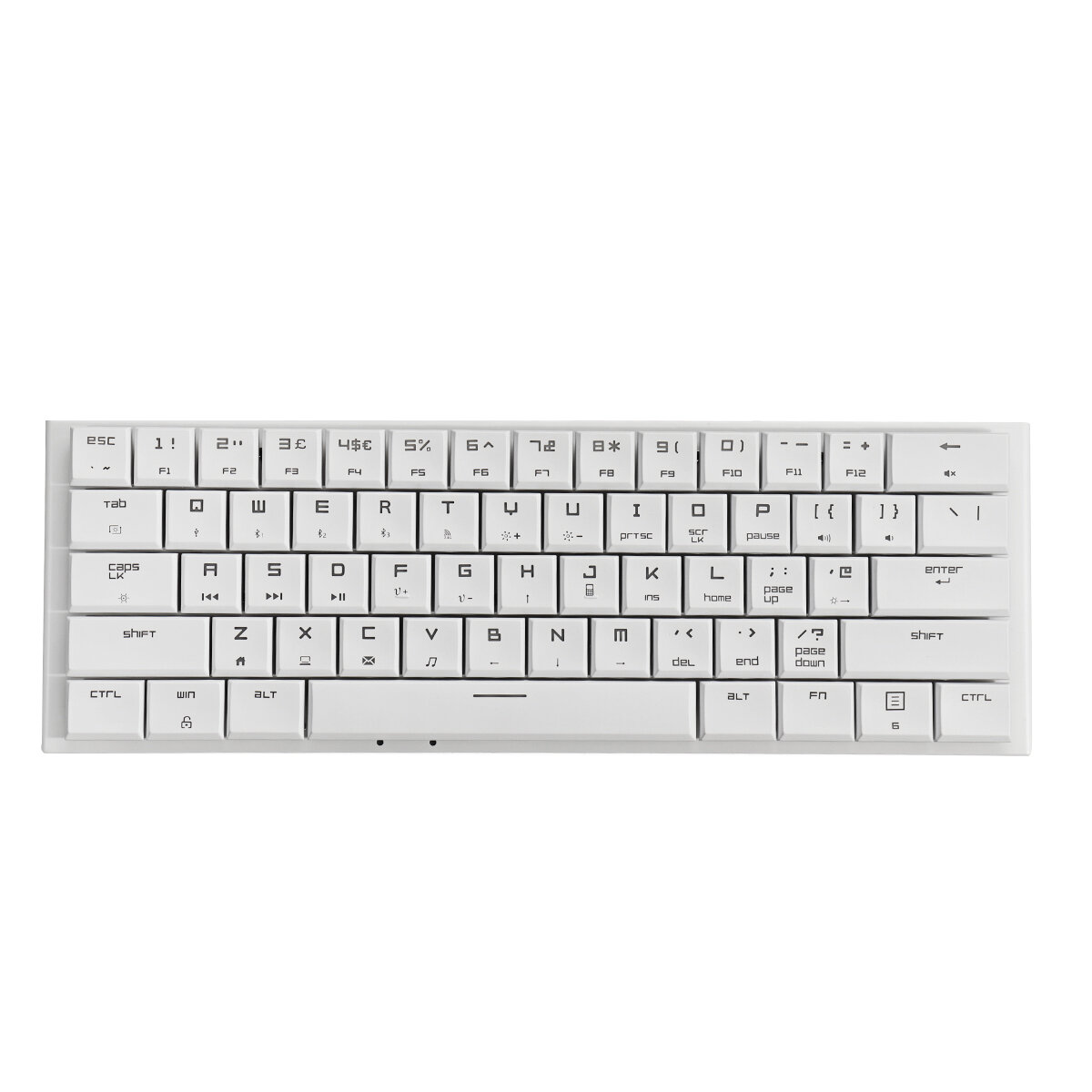 MK28 Low Profile Keyboard 61 Toetsen RGB Bluetooth-compatibel/Type-c/2.4G Drie-mode Ultra Dunne Mech