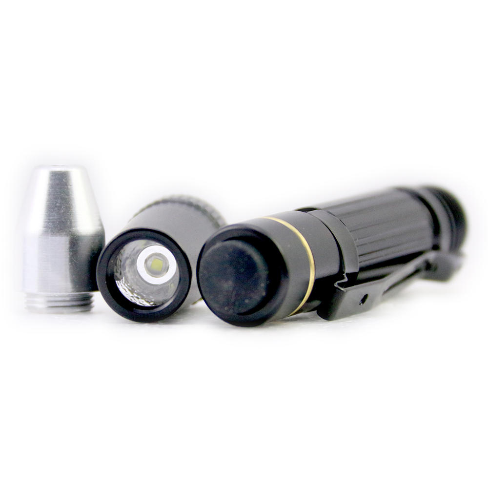 HUK Fiber Optic Flashlight LED light 3 Fibre optic lamp caps for Lock Tools