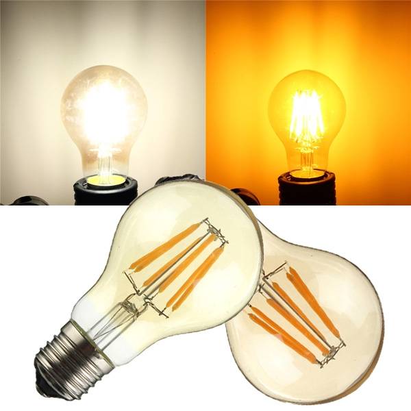E27 / E26 A19 6W COB Retro Edison-Lampe nicht dimmbar LED Glühlampe 110V