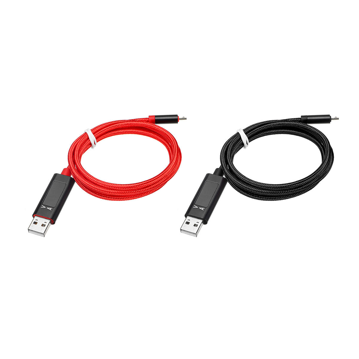 USB Charging Cable + LED Display Nylon Data Wire Cord For Android Type-C/Micro
